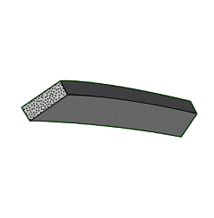 Микропористый шнур прямоугольный EPDM
